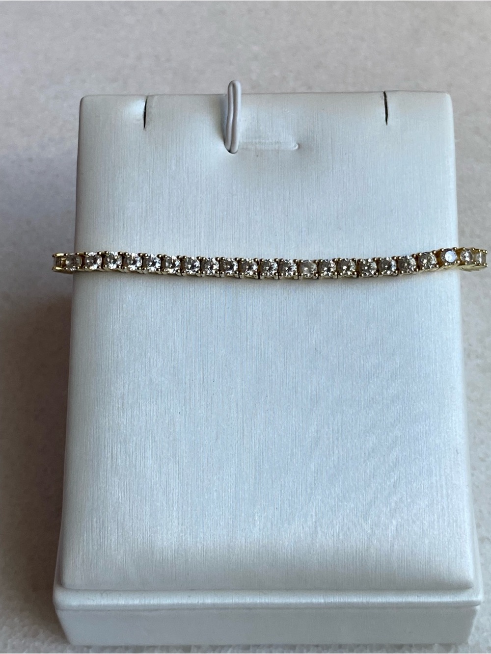 Nordstrom Gold Tennis Bracelet with Clear Stones